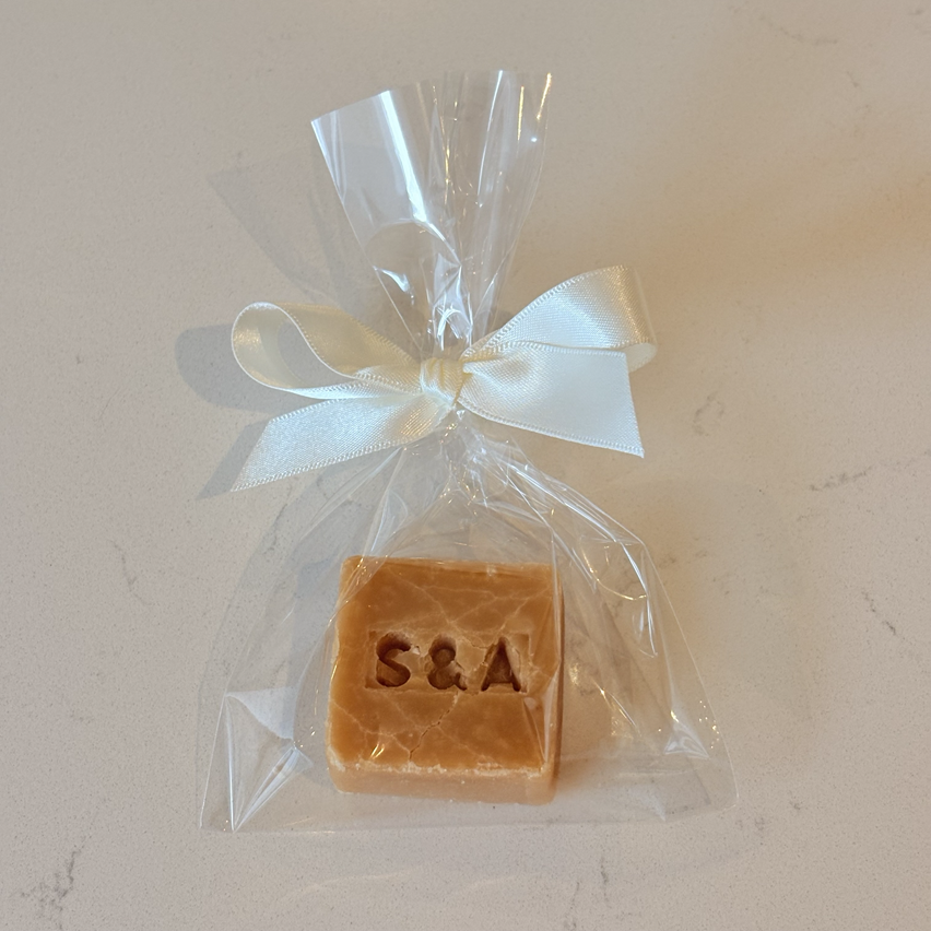 Initialled tablet square wedding favour gift